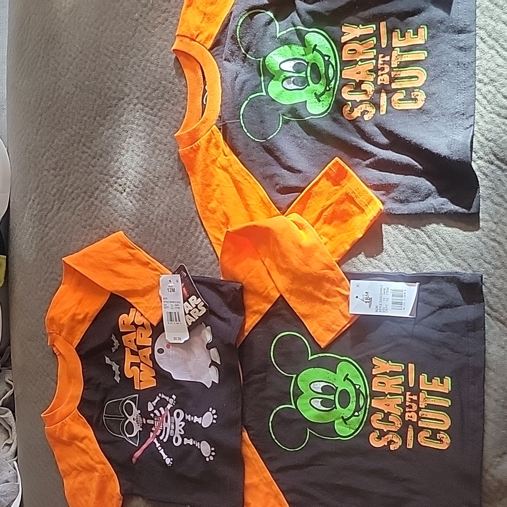 Three Disney Halloween Toddler Tees